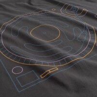 Dedicated Herren T-Shirt Stockholm Turntable Lines Charcoal