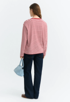 Thinking Mu Damen Longsleeve Emily Milly Yarn Dyed rot