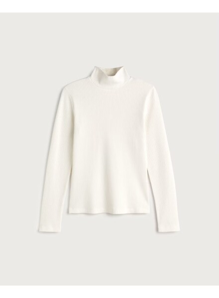 Thinking Mu Damen Longsleeve rib aine L/S top white