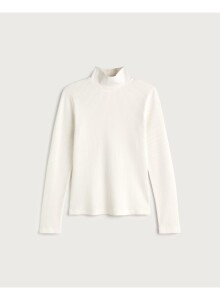 Thinking Mu Damen Longsleeve rib aine L/S top white