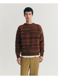 Thinking Mu Herren Pullover Bolita Knitted Multicolor