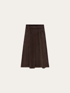 KnowledgeCotton Damen Rock Corduroy Chocolate Torte 2040029