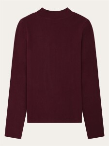 KnowledgeCotton Damen Pullover Rib Mock Neck 100076 Fig