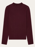 KnowledgeCotton Damen Pullover Rib Mock Neck 100076 Fig