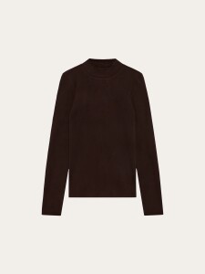 KnowledgeCotton Damen Pullover Rib Mock Neck 100076...