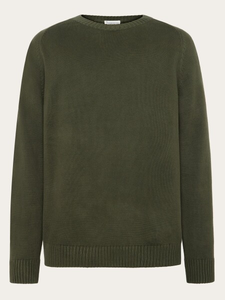 KnowledgeCotton Herren Pullover 1080032 Crew Neck Forrest Night