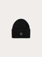 KnowledgeCotton UNISEX Mütze 2210005 big rib beanie Black Jet