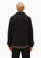 Armedangels Herren Pullover Troyer Tweed-Strick black