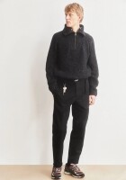 Armedangels Herren Pullover Troyer Tweed-Strick black