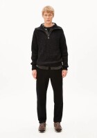 Armedangels Herren Pullover Troyer Tweed-Strick black