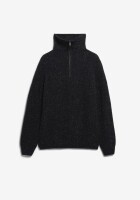 Armedangels Herren Pullover Troyer Tweed-Strick black