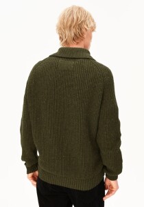 Armedangels Herren Pullover Troyer Tweed-Strick dark...