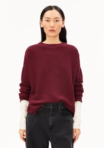 Armedangels Damen Pullover Merinaa Links Links velvet red