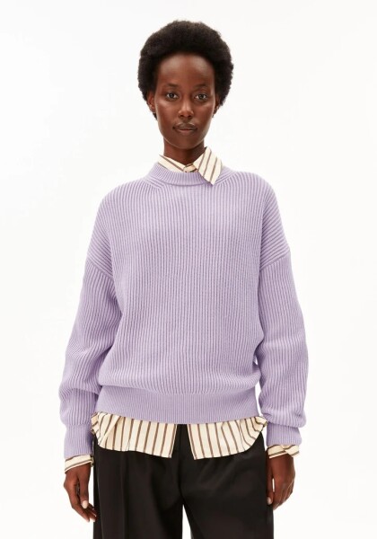 Armedangels Damen Pullover Vanisé moonlit lilac-dark moonlit lilac