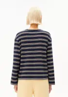 Armedangels Damen Longsleeve Marynaa Stripes tinted navy-golden hay