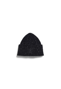 Armedangels Unisex Beanie TWEED KNIT HAT W black tweed