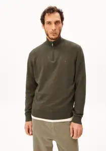 Armedangels Herren Pullover Troyer Faabes Knit dark earth