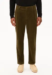 Armedangels Herren Hose Taamir Corduroy Pleated Pant dark earth