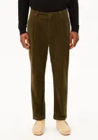 Armedangels Herren Hose Taamir Corduroy Pleated Pant dark earth