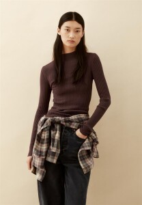 Armedangels Damen Longsleeve ALAANIA claystone