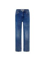 Lanius Damen Jeans Straight GOTS SAGE royal blue denim mit Aufschlag