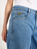 Lanius Damen Jeans Wide GOTS Salt ocean blue denim