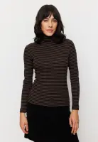 Recolution Damen Longsleeve Liatris Stripes chocolate