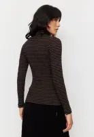 Recolution Damen Longsleeve Liatris Stripes chocolate