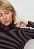 Recolution Damen Longsleeve Liatris Stripes dark grape