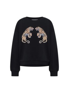 Lanius Damen Pullover Statement Sweatshirt black