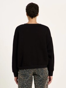Lanius Damen Pullover Statement Sweatshirt black