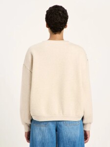 Lanius Damen Pullover Statement Sweatshirt creme melange/...