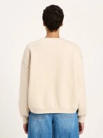 Lanius Damen Pullover Statement Sweatshirt creme melange/ multicolour