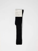 Lanius Damen Kniestrümpfe mit Rippe GOTS black