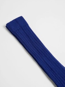 Lanius Damen Kniestrümpfe mit Rippe GOTS violet