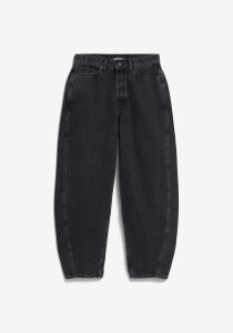 Armedangels Damen Jeans Baarly High waist Barrel Jeans ebony black