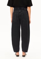 Armedangels Damen Jeans Baarly High waist Barrel Jeans ebony black