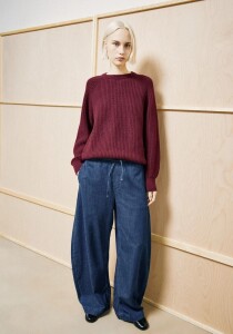 Armedangels Damen Pullover RIPPSTRICKPULLOVER velvet red