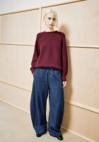 Armedangels Damen Pullover RIPPSTRICKPULLOVER velvet red