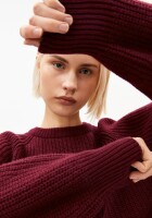 Armedangels Damen Pullover RIPPSTRICKPULLOVER velvet red