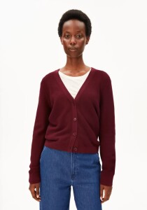Armedangels Damen Strickjacke Menaal links links velvet red