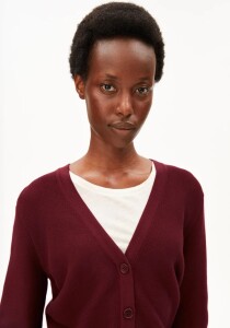 Armedangels Damen Strickjacke Menaal links links velvet red