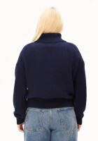 Armedangels Damen Pullover Troyer Vanisé tinted navy-light tinted navy
