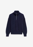 Armedangels Damen Pullover Troyer Vanisé tinted navy-light tinted navy