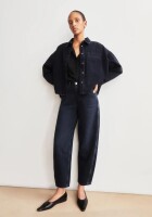 Armedangels Damen Jeans Baarly High waist Barrel Jeans fluid ink