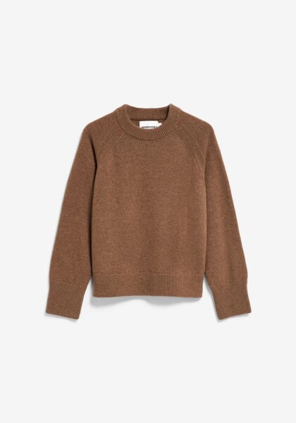 Armedangels Damen Pullover Wollstrickpullover claystone melange