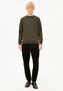 Armedangels Herren Sweatshirt Loukaa knit dark earth
