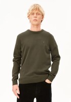 Armedangels Herren Sweatshirt Loukaa knit dark earth