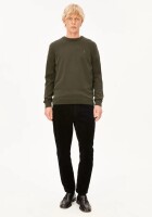 Armedangels Herren Sweatshirt Loukaa knit dark earth