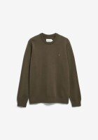 Armedangels Herren Sweatshirt Loukaa knit dark earth